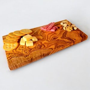 40cm × 20cm Large Rectangular Olive Wood Chopping & Grazing Board