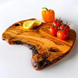 30 cm Irregular-Shaped Olive Wood Board With Hole