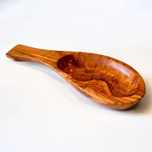 Handcrafted Olive Wood Leaf-Shaped Bowl