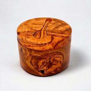 Handcrafted Olive Wood Dual Salt & Pepper Cellar